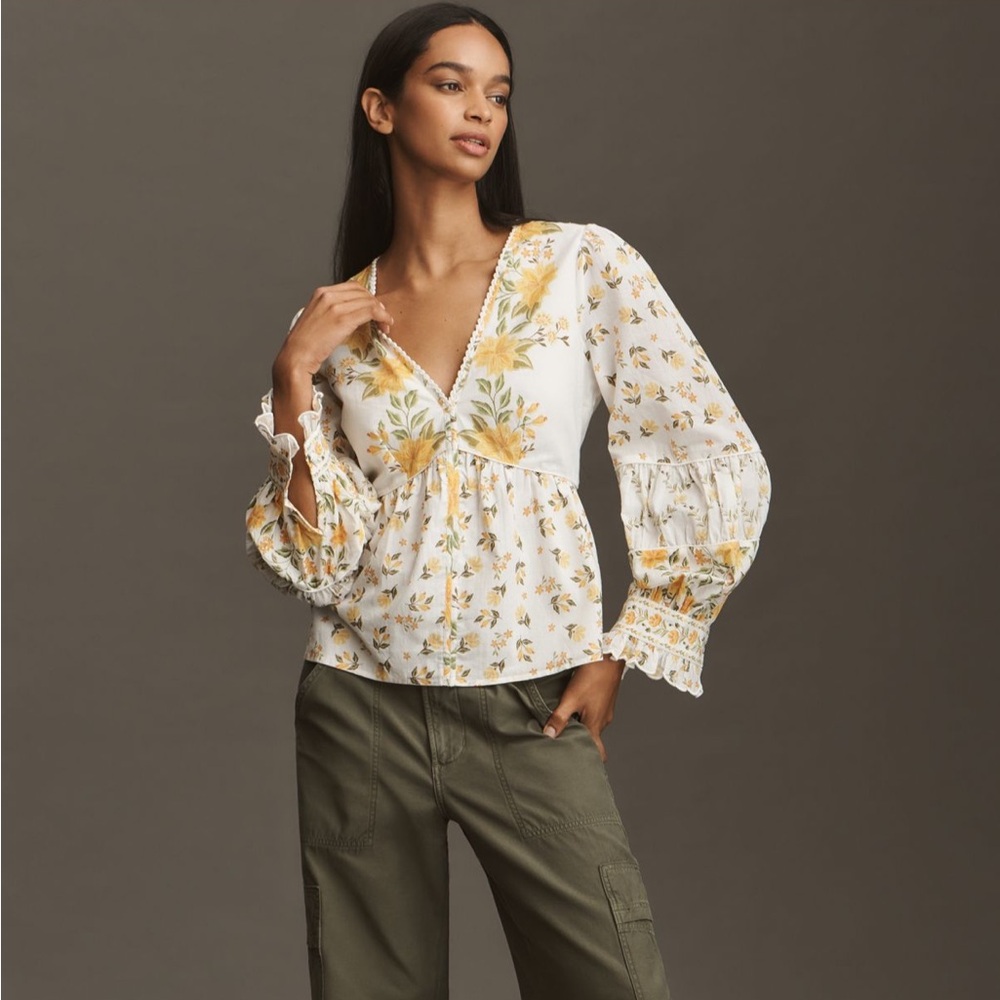 Farm Rio Puff Sleeve Blouse
